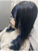  グレージュカラー/ボブウルフ/黒髪/ココアベージュ