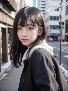 クーエフー(coo et fuu) 韓国ミディアムレイヤー大人かわいい20代30代40代