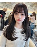 ザクザクレイヤーカット巻き方簡単ミディアムロング韓国表参道