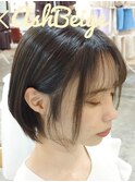 ショートボブ×縮毛矯正