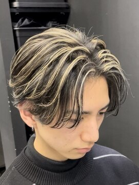 メンズヘアセンス 渋谷(MEN'S HAIR SENSE) 【お客様メンズヘア】ハイライト毛流れセンターパート［渋谷駅］