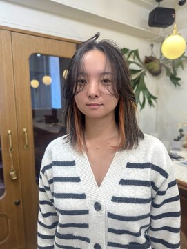 シエン 恵比寿(CIEN) インナーカラー/ケアブリーチ/オレンジベージュ/デザインカラー