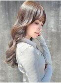 クラゲヘアー/オリーブグレー/小顔/ココアベージュ［代官山］
