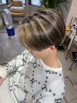 アルファ ヘアー(ALPHA HAIR) メンズバレイヤージュ3ヶ月後色落ち