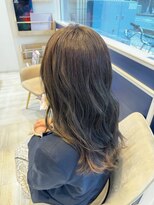 アンソル オブ リシェール(N'SOL of RICHAIR)&nbsp;グレージュ/くびれヘア/アプリコットオレンジ/ハイライトカラー