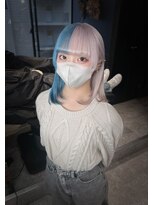 ココ 横浜(coco)&nbsp;ツートンカラー　デザインカラー　インナーカラー　派手髪☆