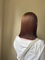 ファビ 渋谷(Fab)&nbsp;くびれヘア/暗めカラー/アプリコットオレンジ/縮毛矯正