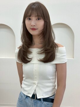 ノイ 銀座(noi) 顔周りレイヤーカットロングレイヤーボブ韓国ヘアハッシュカット