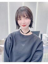 ロンドリゼル 札幌(Lond RiseL)&nbsp;オリーブグレー/前髪/ボブ/マロンベージュ/レイヤーカット/小顔