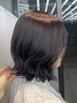 ビューブルー 亀戸錦糸町(VIEW BLUE) ◎耳かけバーガンディミディアムボブ似合わせ前髪