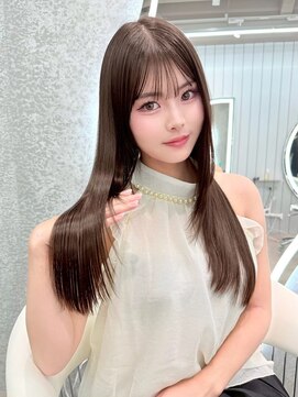 グロー 大宮(GLROW) ♭大宮/レイヤーカット/ココアブラウン/縮毛矯正