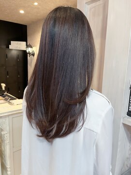 福山人気20代30代40代レイヤーカット髪質改善ココアブラウン美髪