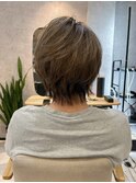 メンズミディアムスタイル×スモーキーベージュ