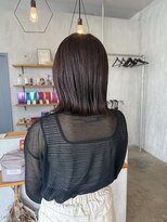 シェル 津山の手店(shel) 外ハネボブラベンダーカラー艶髪