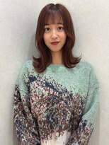 ジーナ  札幌大通(Zina)&nbsp;美髪＊外ハネくびれボブ＊オレンジベージュ＊Zina札幌大通