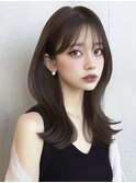 フェイスレイヤー/ロング/ワンホンヘア