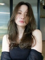シオン(shion) オリーブアッシュ抜け感ロング