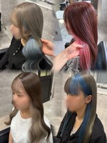 ルイス(L'wis)&nbsp;渋谷 ブリーチ デザインカラー インナーカラー イヤリングカラー