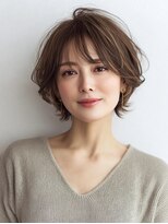 Heart's美人設計と白髪ぼかし専門店 青山表参道店 脱白髪染め/ショートヘア【ハーツ】&nbsp;白髪ぼかし脱白髪染め似合わせショートボブ40代50代60代