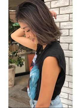 パーク(PAAQ) 【田中智大】ハイライトバレイヤージュ×切りっぱなしボブ