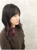 ピンクパープルインナーカラー