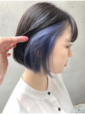 【堀惠洋平】インナーカラー  ネイビーブルー　吉祥寺　20代30代