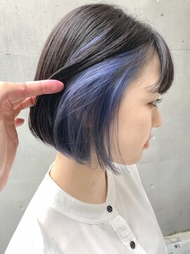 エミス バイ メルト 吉祥寺(emis by melt) 【堀惠洋平】インナーカラー  ネイビーブルー　吉祥寺　20代30代