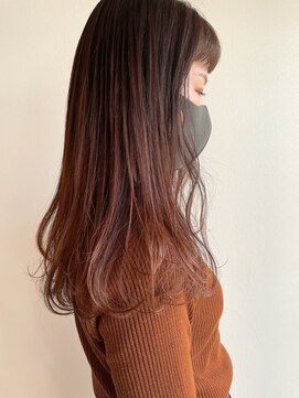 ツイギー 宮西店(TWiGGY) 暖色カラーにAラインロング