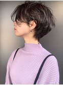 【morio池袋】美しくてかっこいい黒髪風グレージュショート♪
