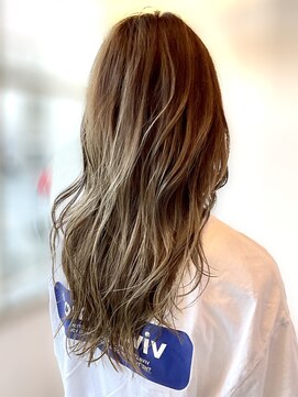 ヘアーエポック(hair epoque) 20代30代40代ハイライト外国人風カラープラチナアッシュ