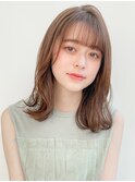 大人可愛い美髪小顔補正立体カット斜めバング前髪#122d0323