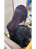深めパープルカラー/ダブルカラー/ブリーチカラー/ケアブリーチ
