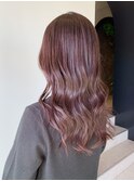 ピンクブラウン/ブリーチなし/ダブルカラー