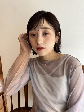 ガーランド (Garland) 切りっぱなしボブ/ピンクベージュ/前髪/グレージュ/原宿