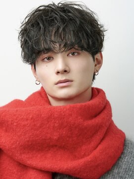 オーシャントーキョー 原宿(OCEAN TOKYO) 波巻きパーマメンズシャドウパーマツーブロック黒髪