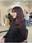 暖色系カラー×ボルドーカラー