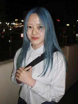 ボコカ(bococa) 【Vicky指名】アイスブルーケアブリーチシアンカラー水色