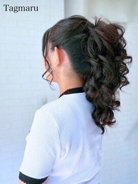 タグマル 華やかなヘアセット☆高めポニー☆