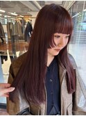 【大久保】ブリーチなしピンクラベンダーカラー顔まわりカット