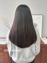 ヘアー アイス 御器所本店(HAIR ICI)&nbsp;ナチュラルシールエクステ　ブルーブラック　ロングヘア