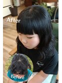 前髪のくせ毛ストレートパーマ