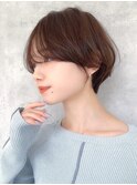 【over hair】丸みショート×美シルエット×ヘーゼルブラウン