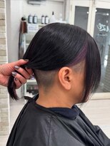 プライズ 表参道原宿店(prize)&nbsp;ツーブロックボブインナーカラーピンクラベンダーカラー