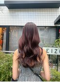 ボルドーカラー/ゼロテク/暖色/ブリーチなし/レイヤーカット