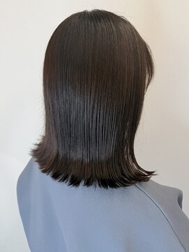 カノエ 福岡香椎店(canoe) 外ハネボブ アッシュブラウン 透明感カラー 髪質改善 艶髪 20代