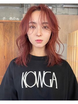 セーヌ ロク(ceine loq) CEINE loq【学芸大学】ミディアムレイヤー×マゼンダレッド