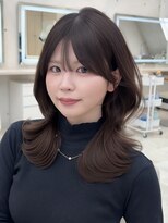 ビュー フクオカ(VIEW FUKUOKA)&nbsp;レイヤーカット/顔周り/ミディアム/ブラウン