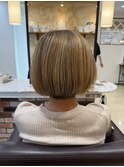 白髪ぼかしボブ