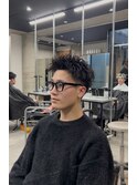 スパイキーショートパーマパーマ/メンズ/刈り上げ/眉毛/ツイスト