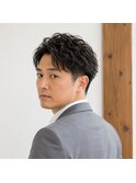 大人メンズツーブロックビジネスパーマ　20代 30代 40代 50代 